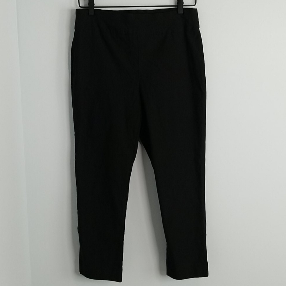 Chico's Brigitte Pull On Black Crop Pants